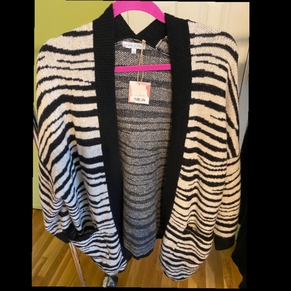 Zebra cardigan size large